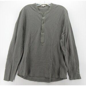 Orlebar Brown Shirt Large Henley Pullover Thermal Waffle Knit Cotton